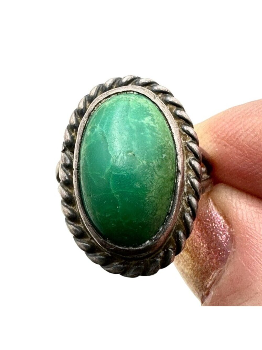 Sterling Silver Turquoise Ring 5.5 Grams Size 6 Vintage American Southwest